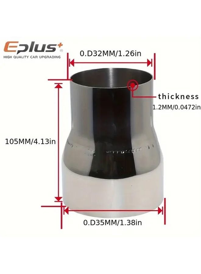Stainless Steel Exhaust Pipe Reducer Adapter 38MM To 48MM OD Universal Fit - Image 3